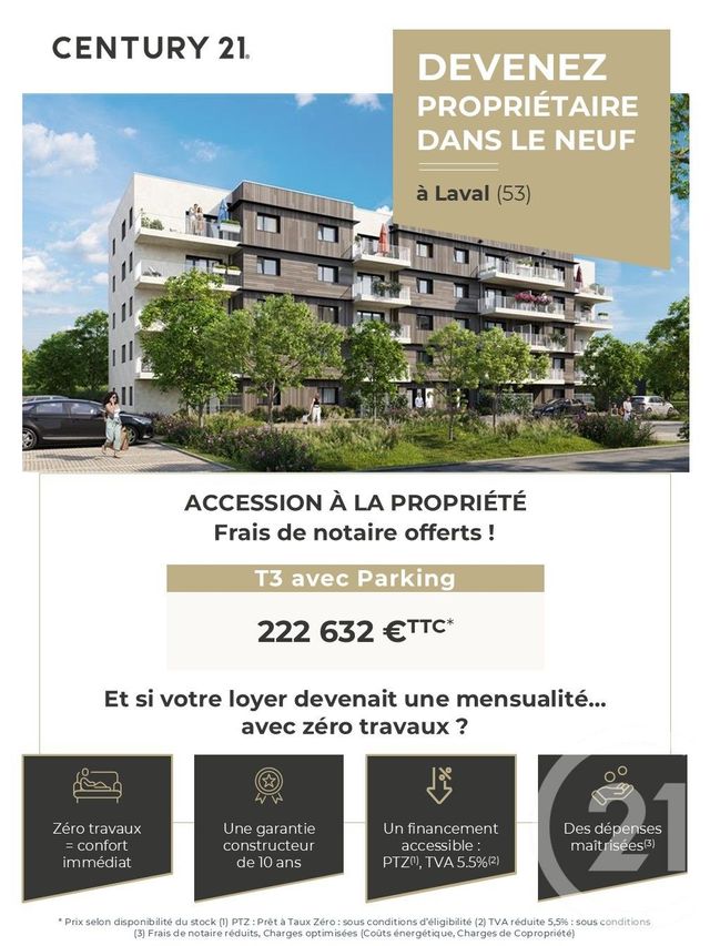 Appartement T3 à vendre LAVAL
