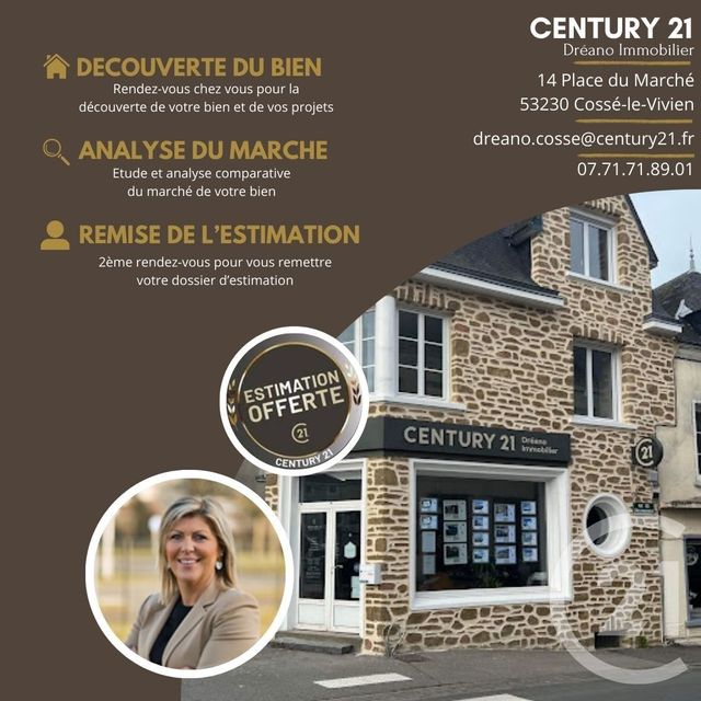 Maison à vendre - 13 pièces - 441,85 m2 - Quelaines St Gault - 53 - PAYS-DE-LOIRE