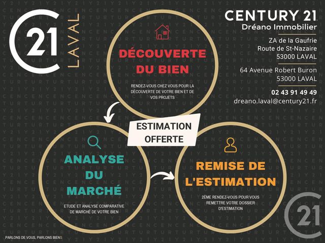 Appartement T3 à vendre - 3 pièces - 76,60 m2 - Laval - 53 - PAYS-DE-LOIRE