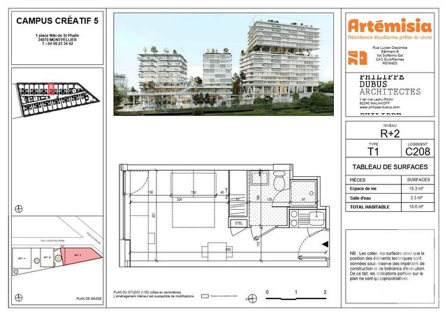 Appartement T1 &agrave; vendre - 1 pi&egrave;ce - 18,60 m2 - Rennes - 35 - BRETAGNE