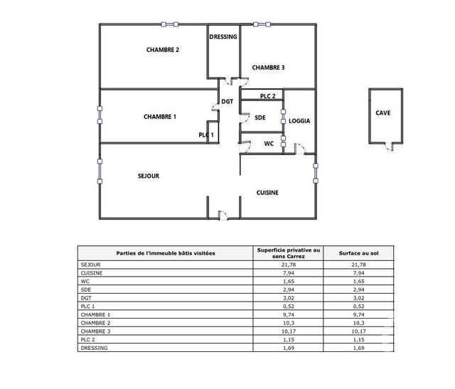 Appartement T4 &agrave; vendre - 4 pi&egrave;ces - 70,90 m2 - Rennes - 35 - BRETAGNE