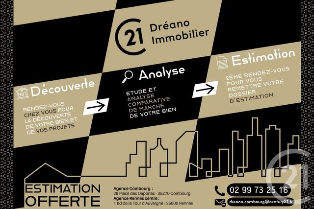 Appartement T3 &agrave; vendre - 3 pi&egrave;ces - 49,65 m2 - Combourg - 35 - BRETAGNE
