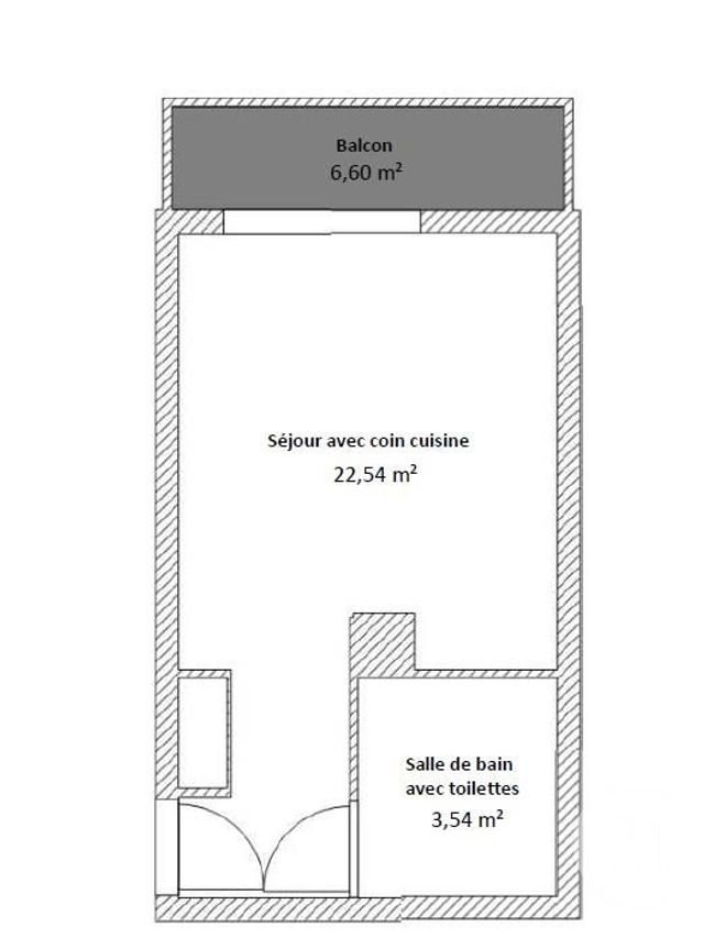 Appartement T1 &agrave; vendre - 1 pi&egrave;ce - 26,08 m2 - La Baule - 44 - PAYS-DE-LOIRE